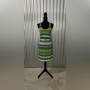 Women’s Walter Baker W118 Multicolor Striped Sleeveless Midi Dress Size Medium